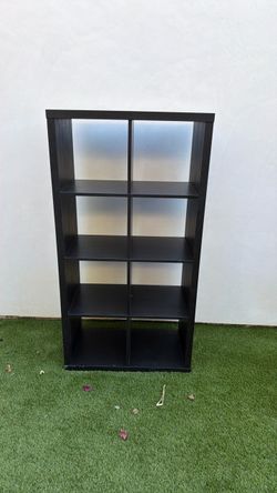 Black 8-Cube Storage Shelf Unit