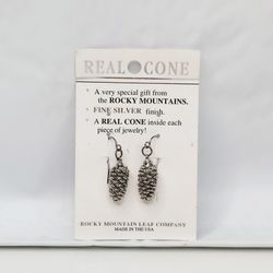 ROCKY MOUNAINS FINE SILVER CONE EARINGS 