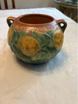 Roseville Pottery Sunflower Urn Vase