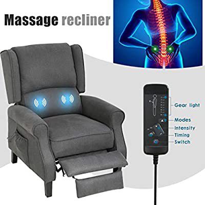 Gray Massage Recliner