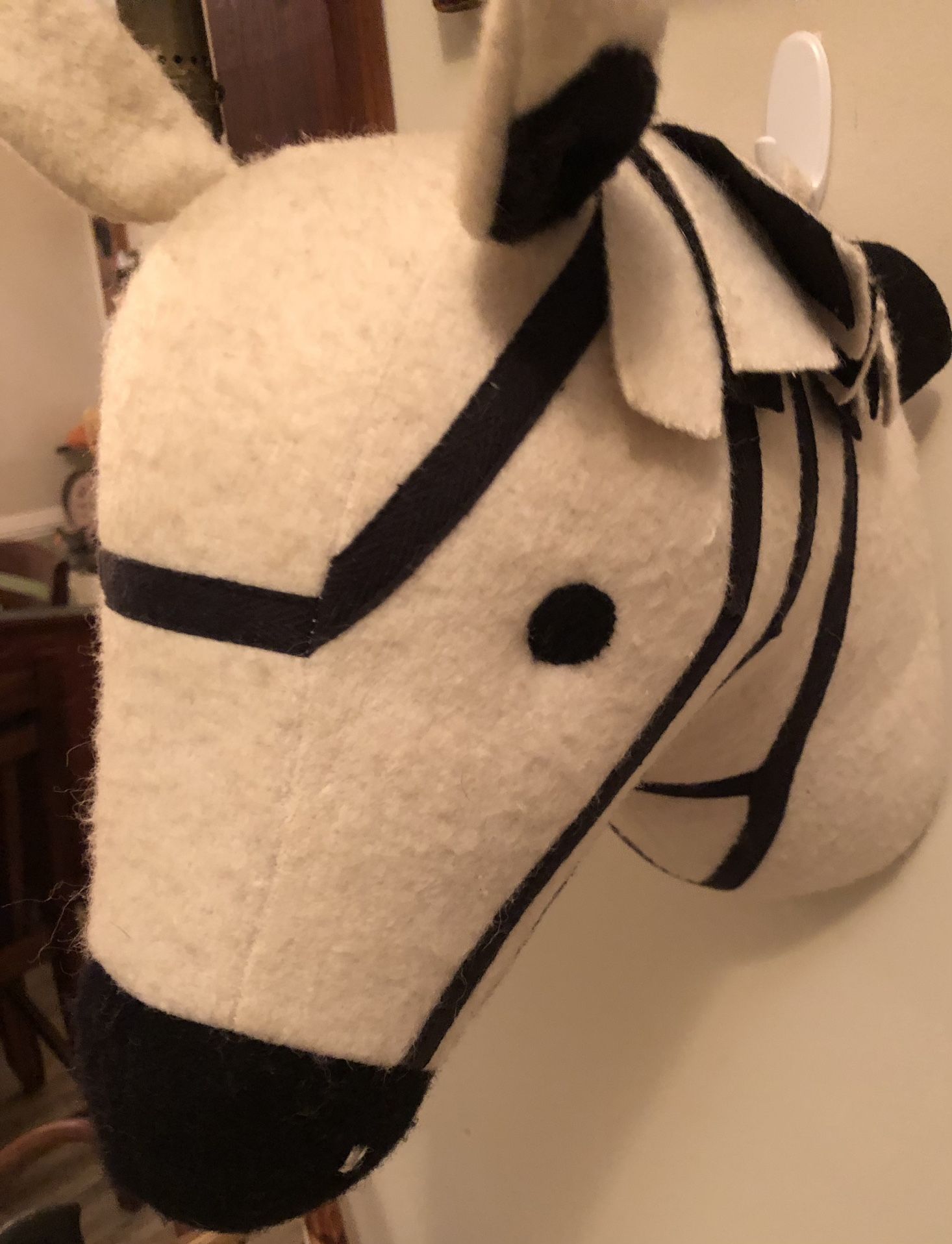 Plush Zebra Wall Hanging 
