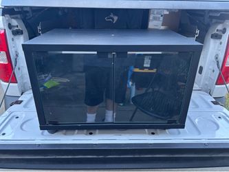 TV stand with glass doors