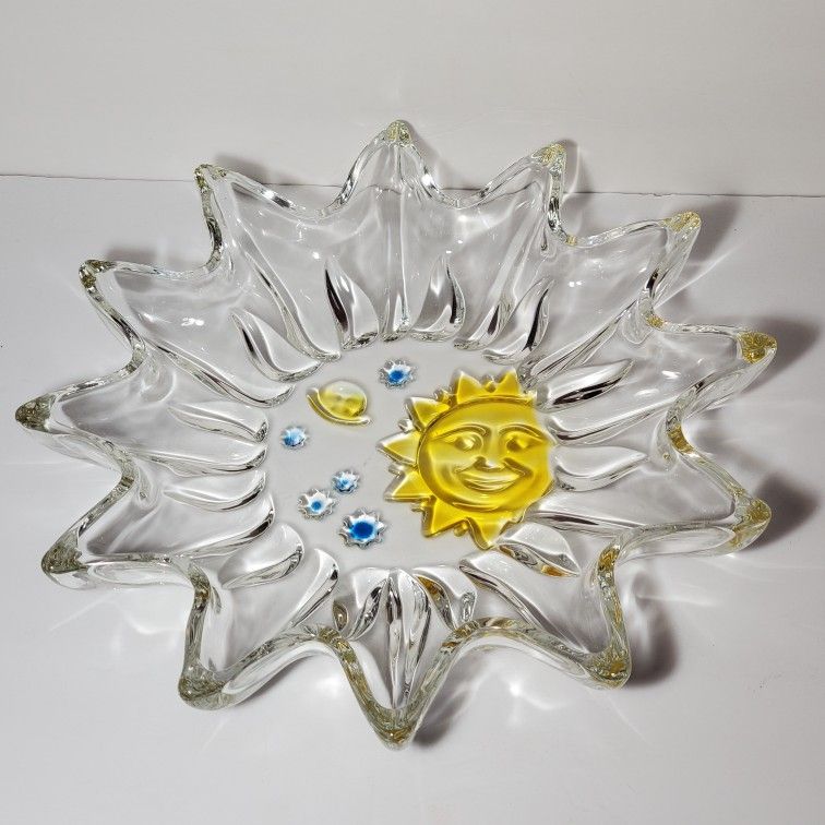Art Glass Celestial Sun Glass Dish
