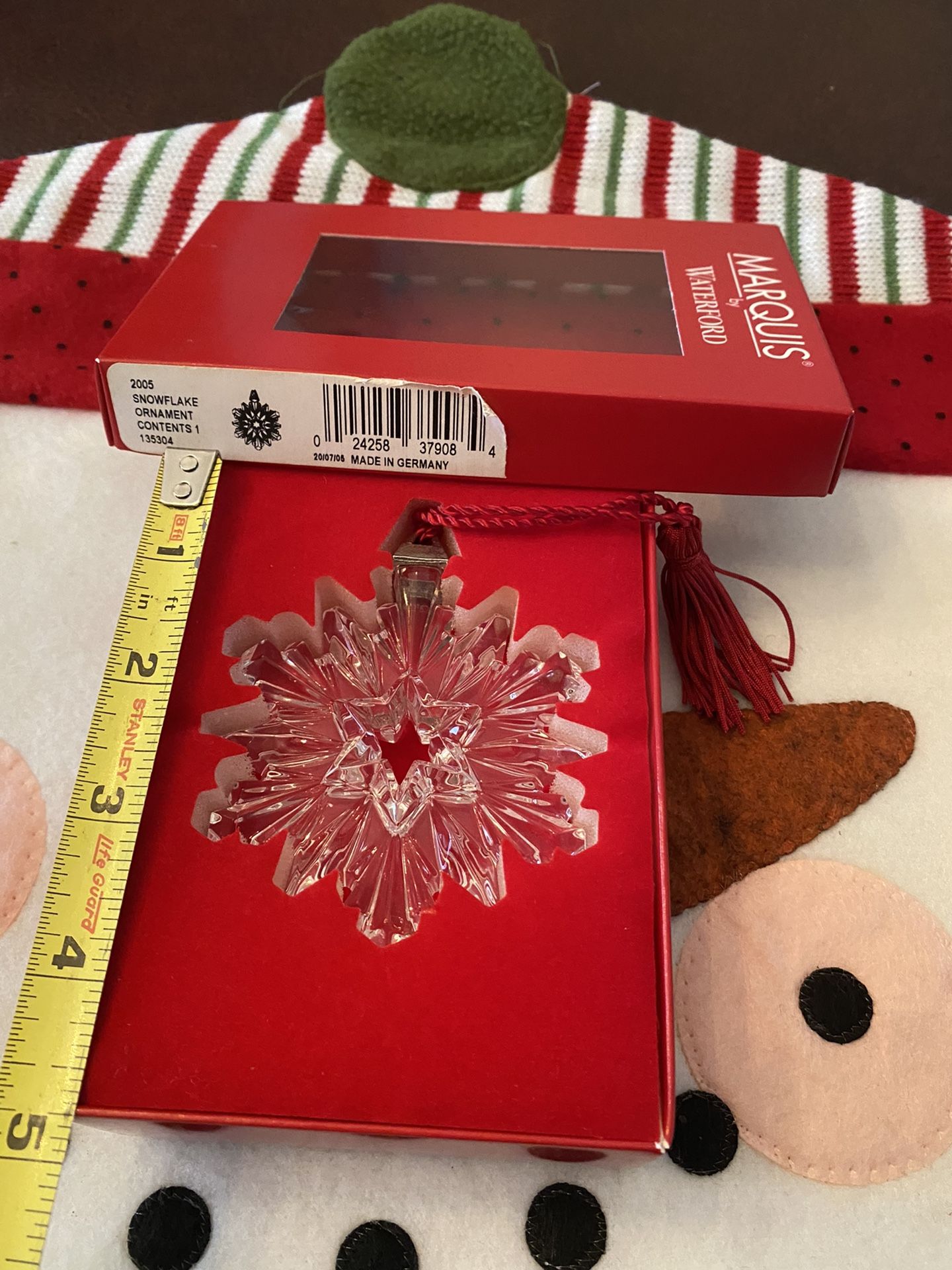 Marquis by Waterford 2005 Annual Crystal Snowflake Ornament #135304