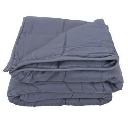 Yorkville Weighted Blanket 10 lb 42x58 Cotton Cover Glass Beads Gray