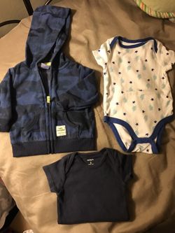 3 Month sweater and onesie