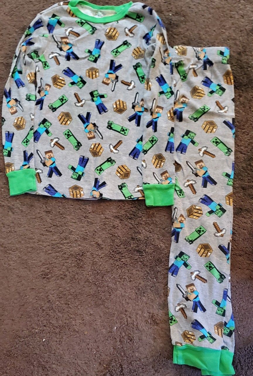 Boys Minecraft Pajamas Size 10