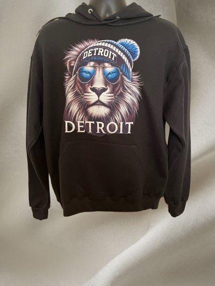 Detroit W/ Lion Hoodie Sweatshirts
