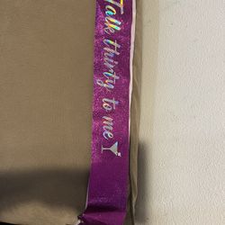 Purple 30th Birthday Sash