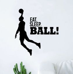 PRE MADE Wall Decal Home Decor Basketball Sports