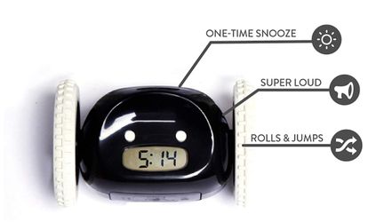 Clocky- original - rolling alarm clock