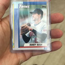 Randy Bush Baseball Miscut Topps