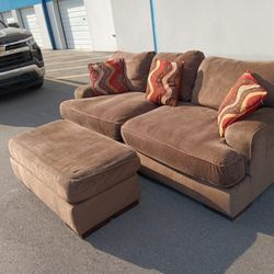 Oversized Sofa and Ottoman 