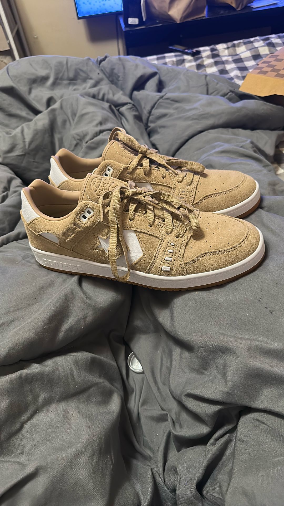 Converse AS-1 Pro Nomad Khaki & White Skate Shoes