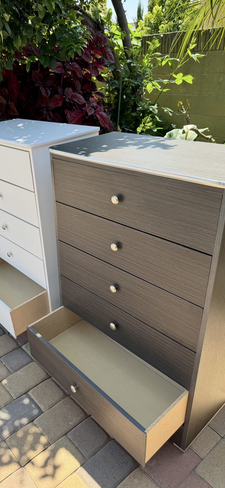 Gray Chest Five Drawer Dresser New 