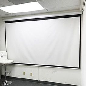 (New in box) $55 Manual 100” 16:9 Projector Screen Manual Pull Down Matte White Viewing Area: 87x49” 