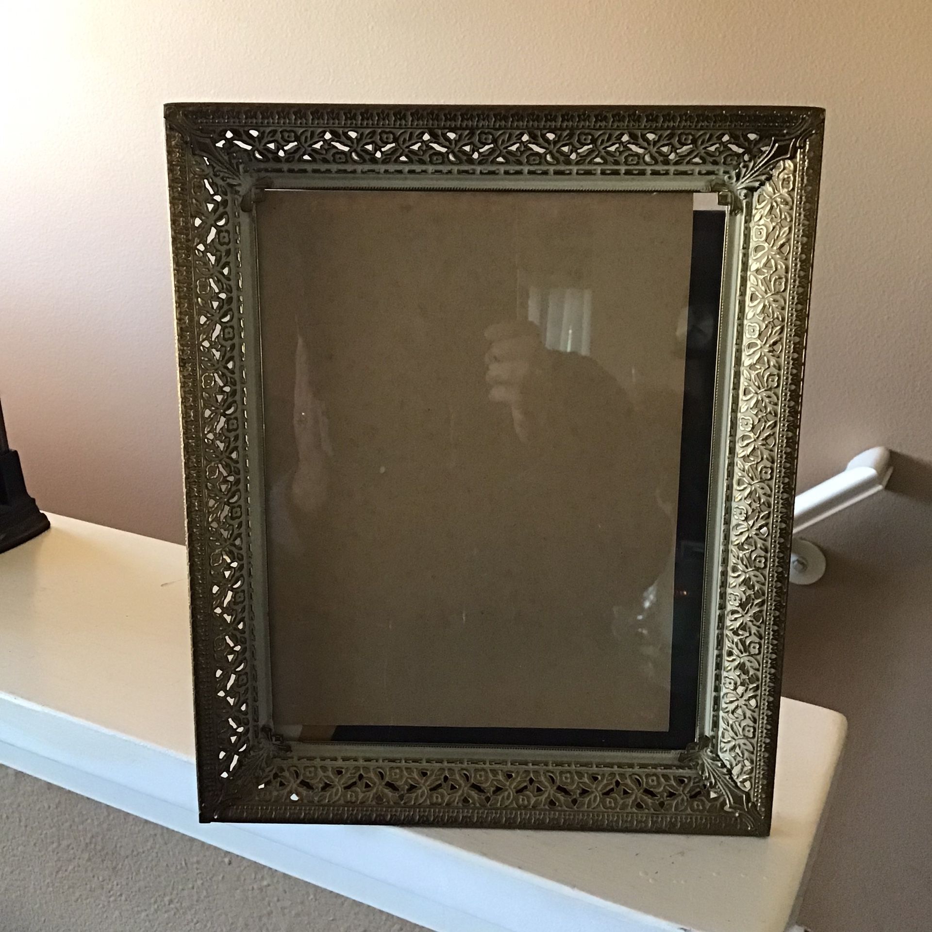 Vintage Hollywood Regency Style Filigree Photo Frame