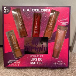 LA Colors 5-piece lipstick/lip gloss set
