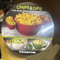 Red Chips And Dips Bowl 