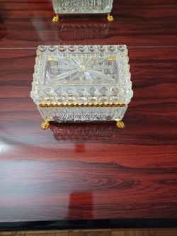Vintage Crystal Jewelry Box
