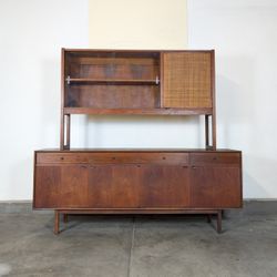 Mid Century Cabinet Hutch by Jack Cartwright for Founders, c1960s - Free Curbside Delivery