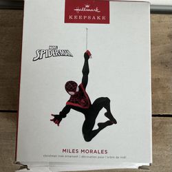 NEW Spiderman Mile Morales Ornament Hallmark Marvel Disney some box damage Just $10