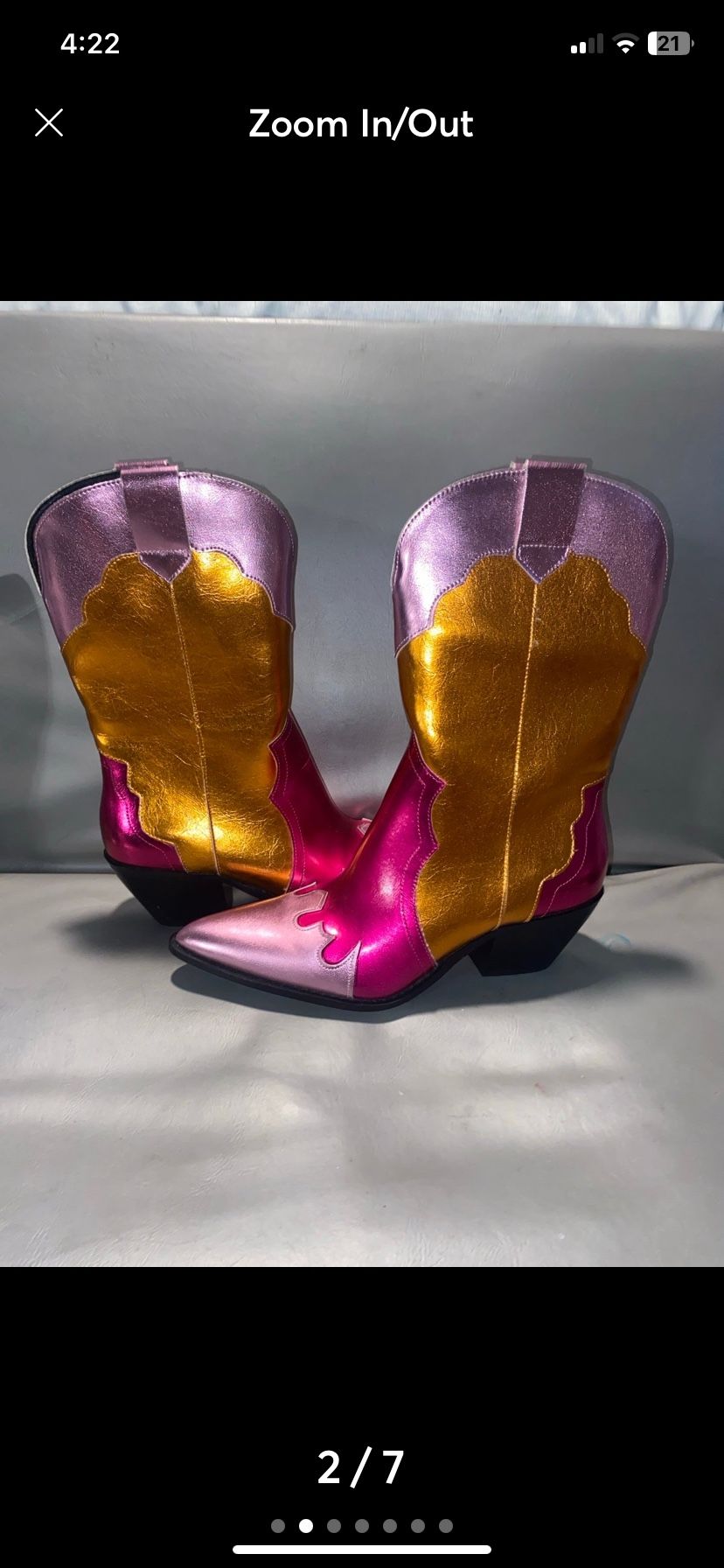 Metallic Sexy Barbie Boots