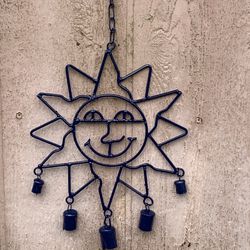 Blue Cowbell Wind Chime 