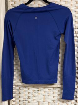 Lululemon Blue Long Sleeve Crop Size 2