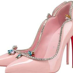 Christian Louboutin Chick Queen 100 Patent Leather Pumps size 37.5 - Pink