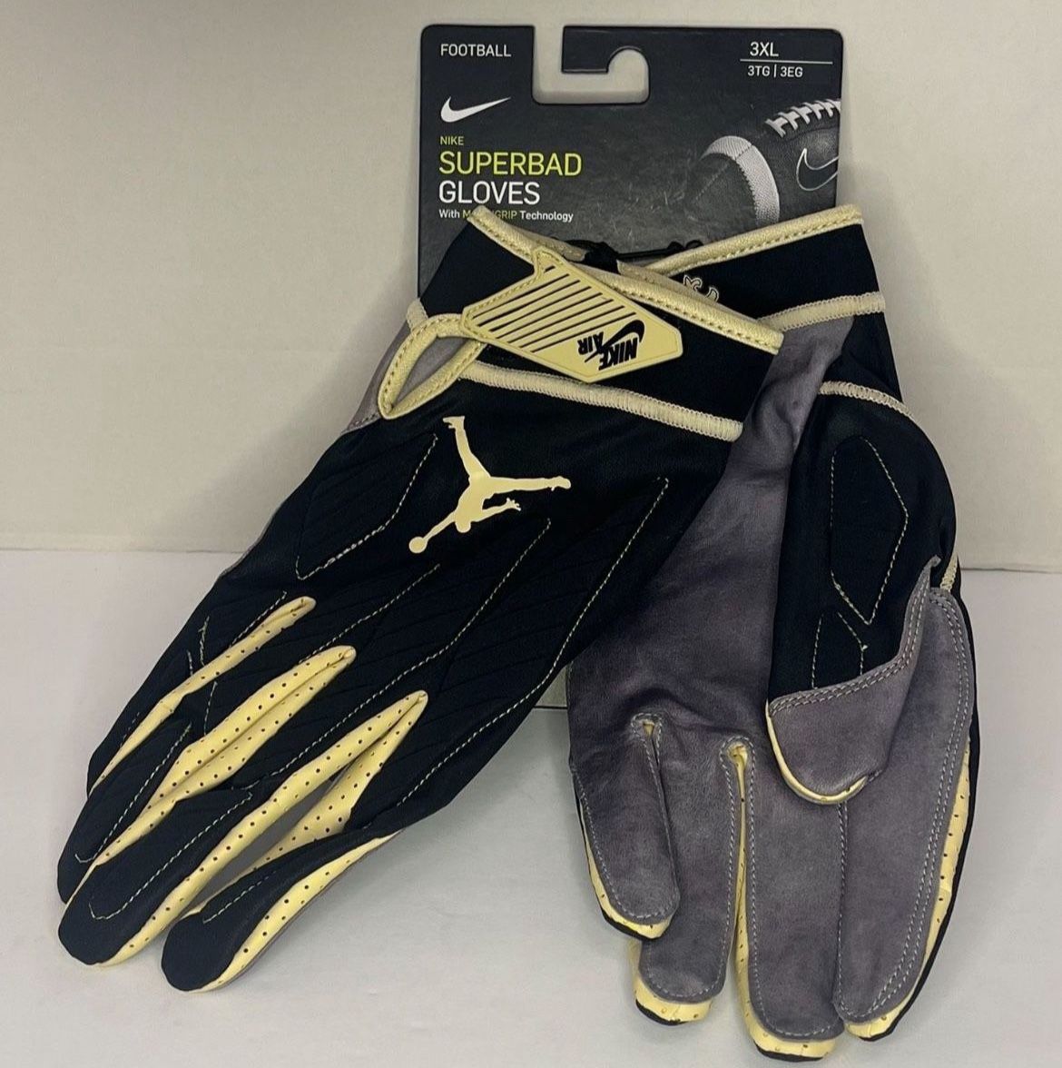 Nike Air Jordan Superbad Football Gloves New Orleans Saints Men’s Size 3XL NEDA2826-026 New With Tags
