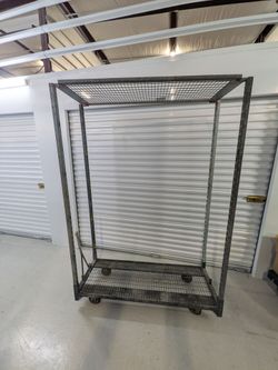 Heavy Duty Rolling Metal Storage Rack / Industrial Cart