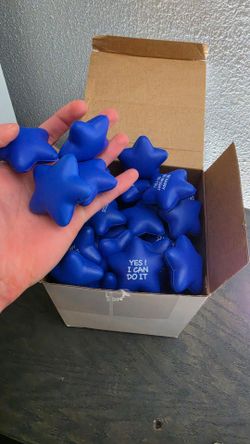 72-count Shappy Inspirational Star Stress Relief Balls, blue — selling as a new/unopened bulk lot.