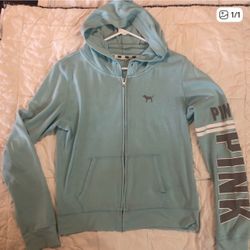 Light Blue PINK Victoria’s Secret Hoodie