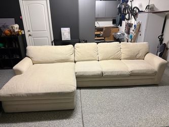 Couch with oversized chaise