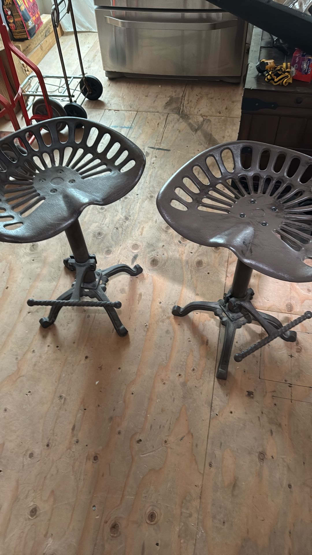 Iron Tractor Seat stools