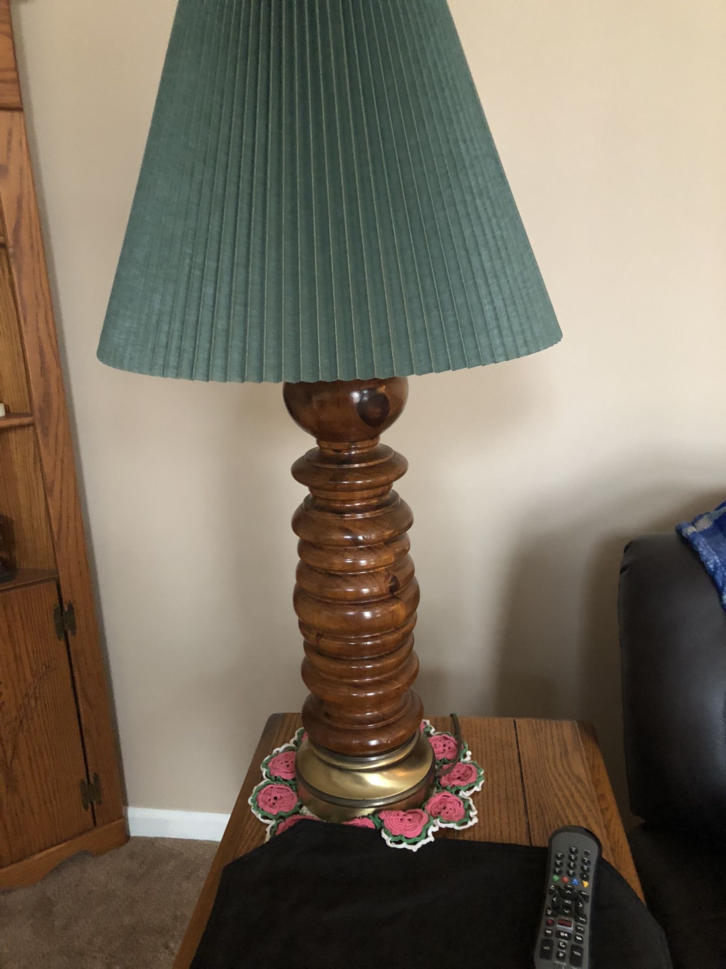 Two Country Solid Wood Lamps