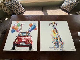 Pair of Paintings on Canvas