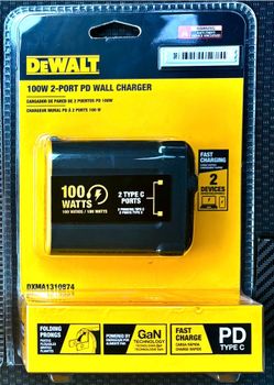 DeWalt 100W 2-Port PD Wall Charger