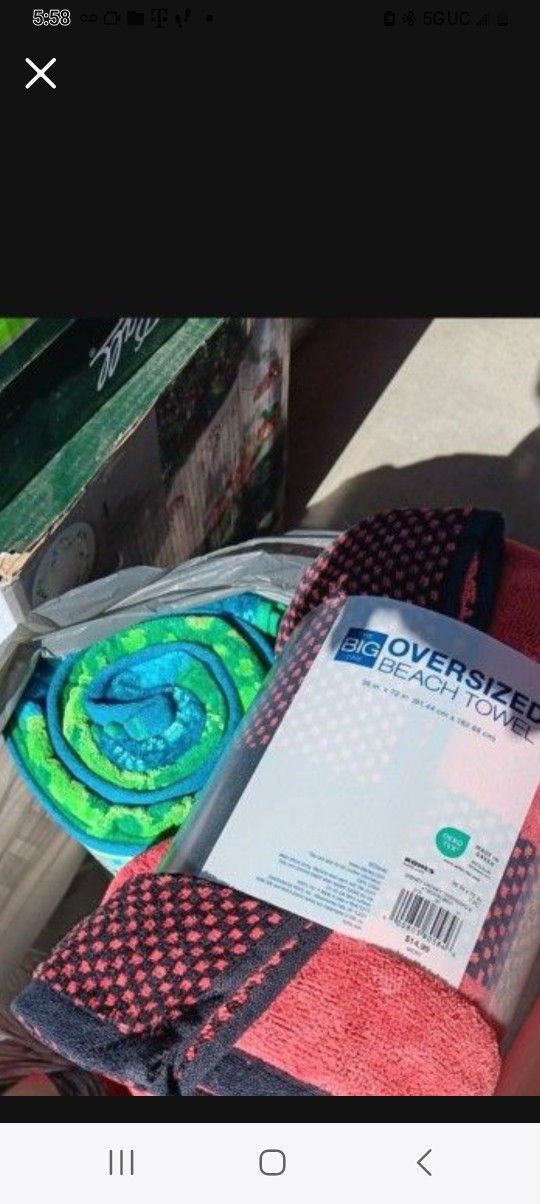 Beach/pool Towels. 36 X 72. New. $5 Each.