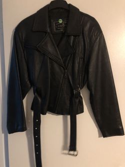 Vintage leather motorcycle jacket
