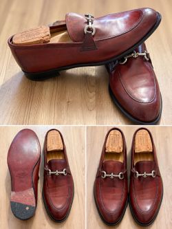 Paul Evans Oxblood Bit Loafers – Size 8.5