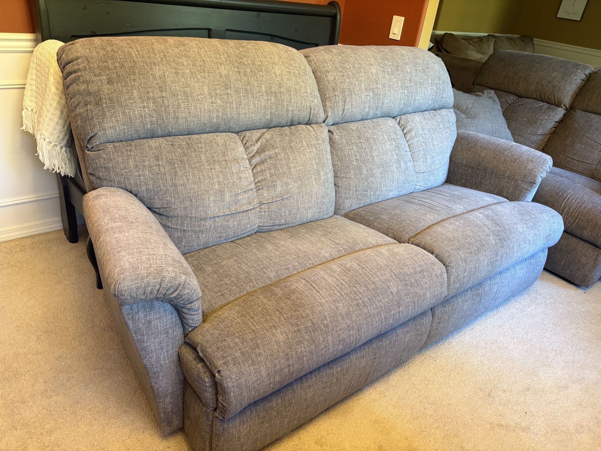 3 Piece Reclining Living Room Set - Couch, Love seat And Recliner