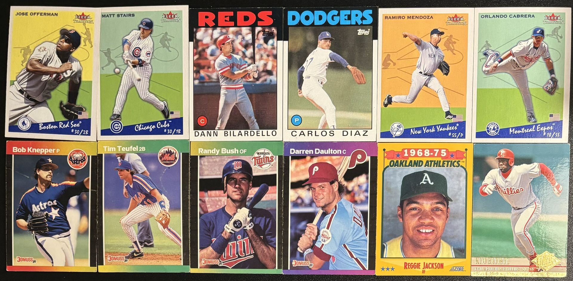 Fleer Donruss Topps Bowman Topps Chrome Baseball Card Lot