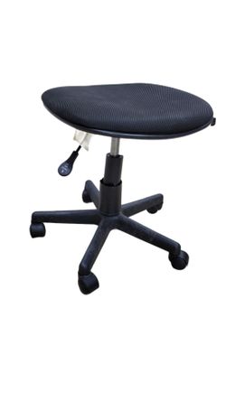 Armless Backless Office Chair With An Adjustable Height Lever & 5-star Base With Rolling Casters