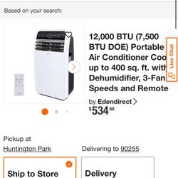 Shinco portable AC Unit 12,000 BTU