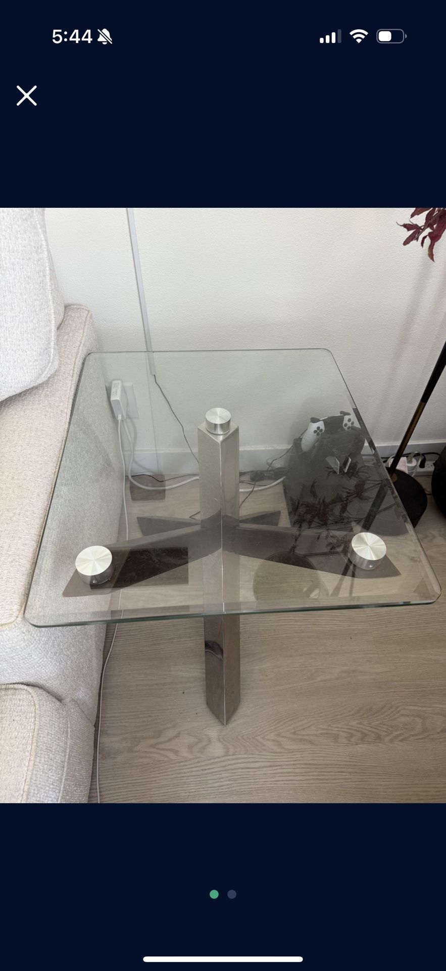Glass End Table