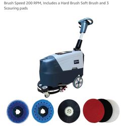 Dapper Battery Powered Walk Behind Floor And Carpet Scrubber Buffer Polisher