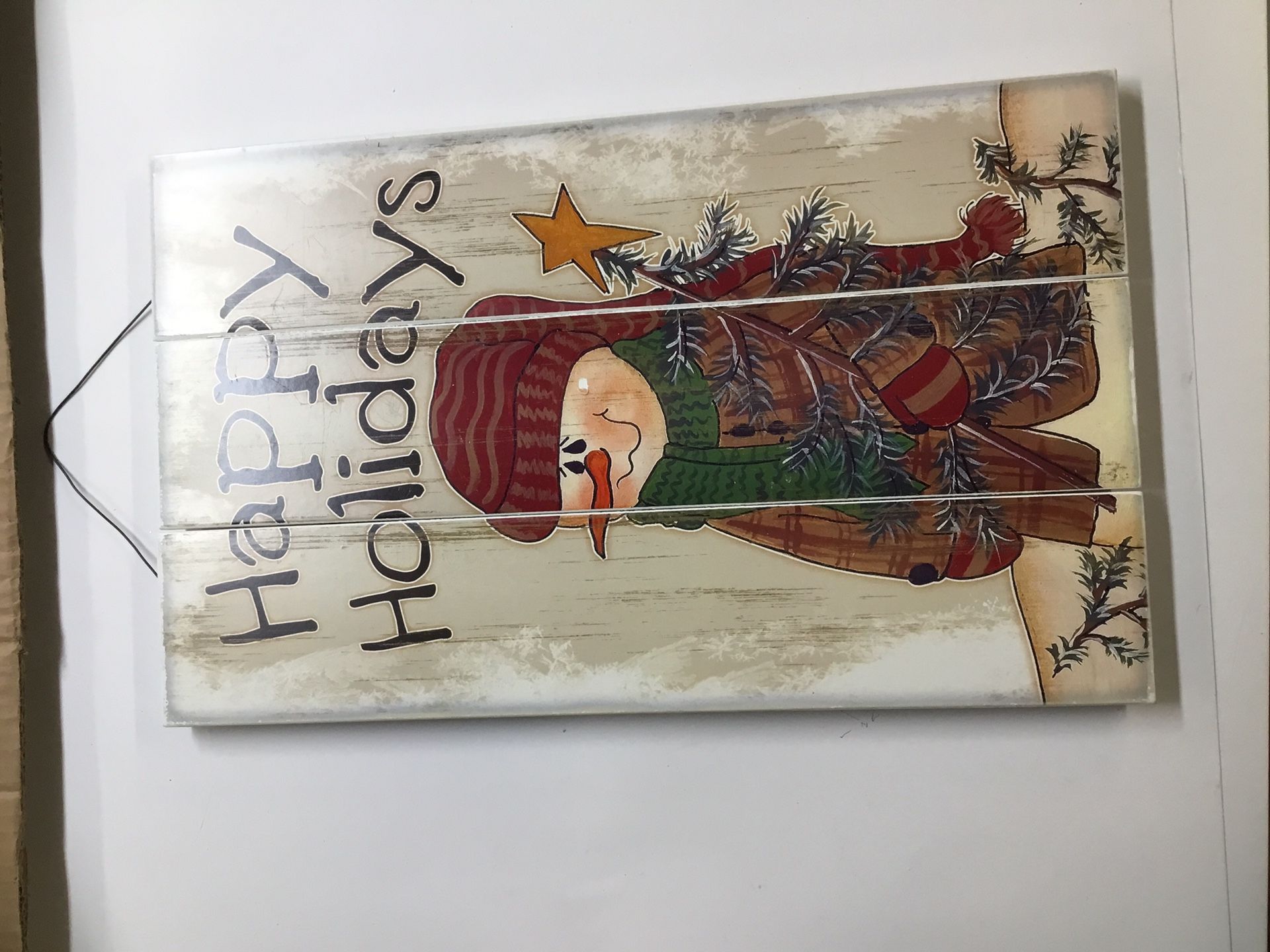 Wooden Happy Holiday Sign