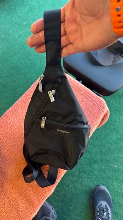 Baggallini Mini Sling Bag Black Nylon Waterproof Recycled Crossbody
